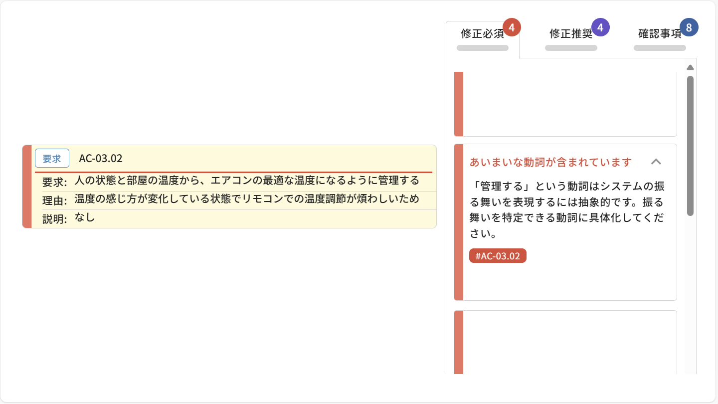 あいまいさ検出